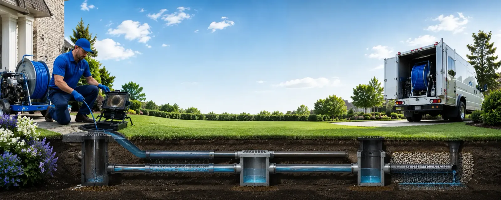 Outdoor drain cleaning information for Isle Au Haut, ME